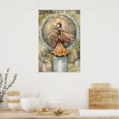 秋の金ゴールドフェアリーポスタープリントbyモリー・ハリソン ポスター (キッチン)