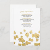 秋の金ゴールドホイルはゲストの情報カードを去ります エンクロージャーカード (正面/裏面)