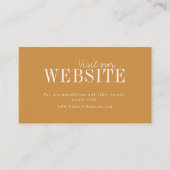 秋の金ゴールドモダンタイポグラフィWebサイト挿入カード プレイスカード (正面)
