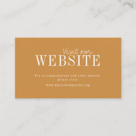 秋の金ゴールドモダンタイポグラフィWebサイト挿入カード プレイスカード