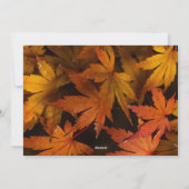 秋の金ゴールド招待を保存 シーズンカード (裏面)