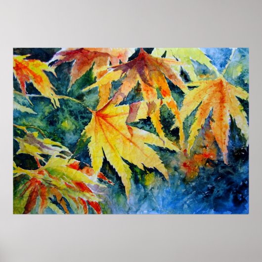 秋の金ゴールド ポスター (正面)