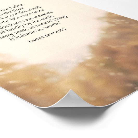 秋の金ゴールドbyローラ・ジャウスキー ポスター (角)