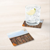 秋の金津橋 スクエアペーパーコースター (インサイチュ)