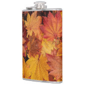 秋の金葉の フラスク (左)