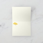 秋の銀杏の葉 サンキューカード (内部)