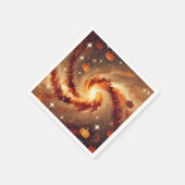 秋の銀河系パンプキンスパイスデカップナプキン スタンダードカクテルナプキン (角)