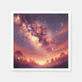 秋の銀河系ミルキーウェイデカップナプキンス スタンダードカクテルナプキン (正面)