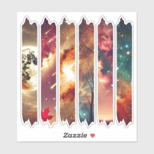 秋の銀河系和紙テープのスクラップブックシール シール