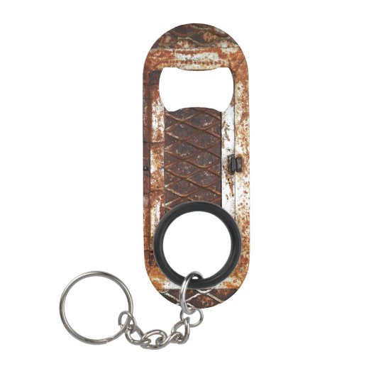 秋の錆びたサンセットストーン キーホルダー栓抜き (正面)