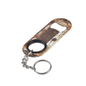 秋の錆びたサンセットストーン キーホルダー栓抜き (裏面アングル)