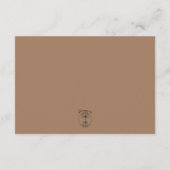 秋の錆&ブラウンボホモダン披露宴結婚ズ エンクロージャーカード (裏面)