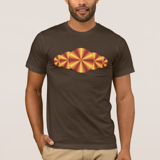 秋の錯視デザイン メンズダークTシャツ Tシャツ (正面)