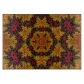 秋の開花のフラクタル カッティングボード (正面)