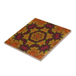 秋の開花のフラクタル タイル