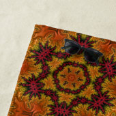 秋の開花のフラクタル ビーチタオル (インサイチュ)