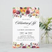 秋の開花ガーランドお祝いオブライフ招待状 (スタンド正面)