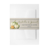 秋の開花フローラ秋オレンジグリーン結婚ズ 招待状ベリーバンド (正面例)