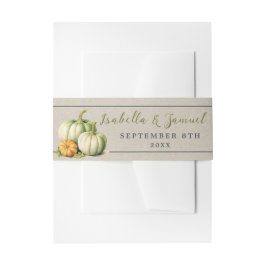 秋の開花フローラ秋オレンジグリーン結婚ズ 招待状ベリーバンド