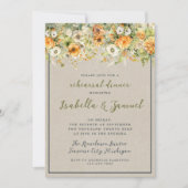 秋の開花フローラ秋オレンジリハーサルディナー 招待状 (正面)