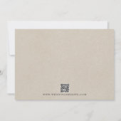 秋の開花フローラ秋グリーンオレンジ結婚ズ サンキューカード (裏面)