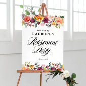 秋の開花フローラ退職パーティーへようこそ ポスター