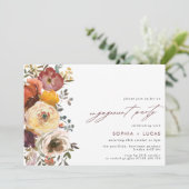 秋の開花ブルゴーニュフラワーズ婚約パーティ 招待状 (スタンド正面)