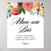 秋の開花秋ベビーシャワーミモサマモサバー ポスター (正面)