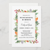 秋の開花秋リハーサルディナー招待状 招待状 (正面/裏面)
