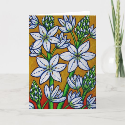 秋の開花黄色の挨拶状 カード (正面)