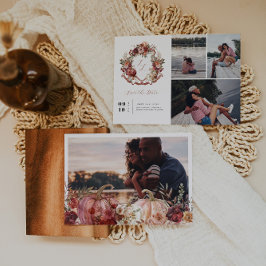 秋の開花 | フローラ結婚クレスト4枚 セーブザデート