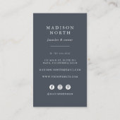 秋の開花 |フローラ縦型ソーシャルメディア 名刺 (裏面)