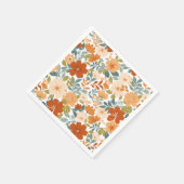 秋の開花-秋ガーデンメドウ スタンダードカクテルナプキン (角)