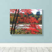 秋の閑静な湿原自然 キャンバスプリント (インサイチュ (ウッドフロア))