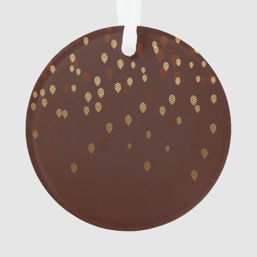 秋の陸軍少佐の階級章かPineconeパターン オーナメント (裏面)