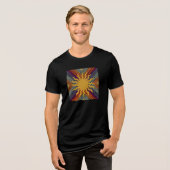秋の陽ざしモザイク トライブレンドＴシャツ (正面全面)