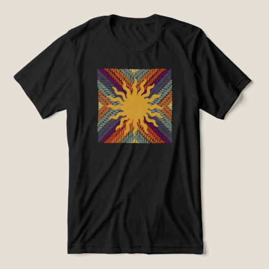 秋の陽ざしモザイク トライブレンドＴシャツ (デザイン正面)
