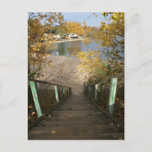 秋の階段 ポストカード (正面)