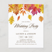 秋の離れウエディングパーティー招待状 (正面)