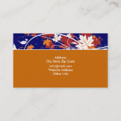 秋の離れメジの紅葉の名刺 名刺 (裏面)