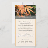 秋の離れ悔やみや弔慰Thank You photo card サンキューカード (正面)