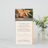 秋の離れ悔やみや弔慰Thank You photo card サンキューカード (スタンド正面)