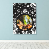 秋の離れ朝の キャンバスプリント (インサイチュ (ウッドフロア))