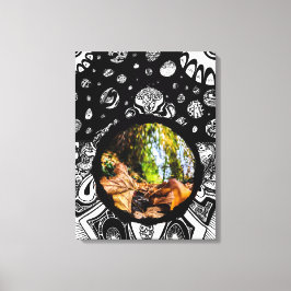 秋の離れ朝の キャンバスプリント