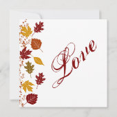 秋の離れ秋の結婚式招待状 招待状 (裏面)