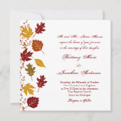 秋の離れ秋の結婚式招待状 招待状 (正面)