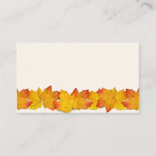 秋の離れ金ゴールド縁どエスコート座席表 プレイスカード (裏面)