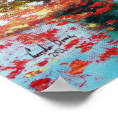 秋の雨と傘 ポスター (角)