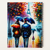 秋の雨エッフェルタワーパリフランス プランナー手帳 (裏面)