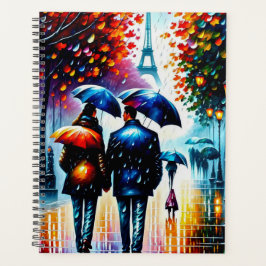 秋の雨エッフェルタワーパリフランス プランナー手帳